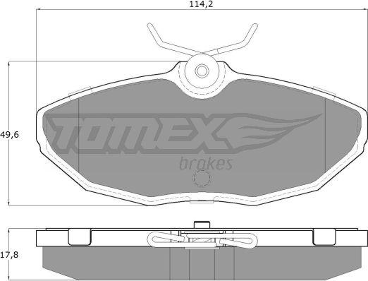 TOMEX brakes TX 19-54 - Гальмівні колодки, дискові гальма avtolavka.club