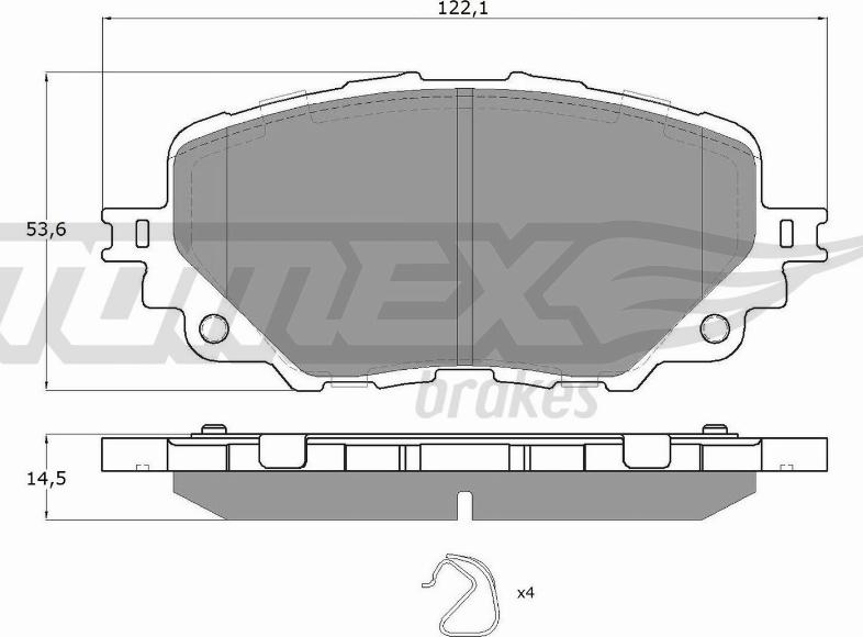 TOMEX brakes TX 19-04 - Гальмівні колодки, дискові гальма avtolavka.club