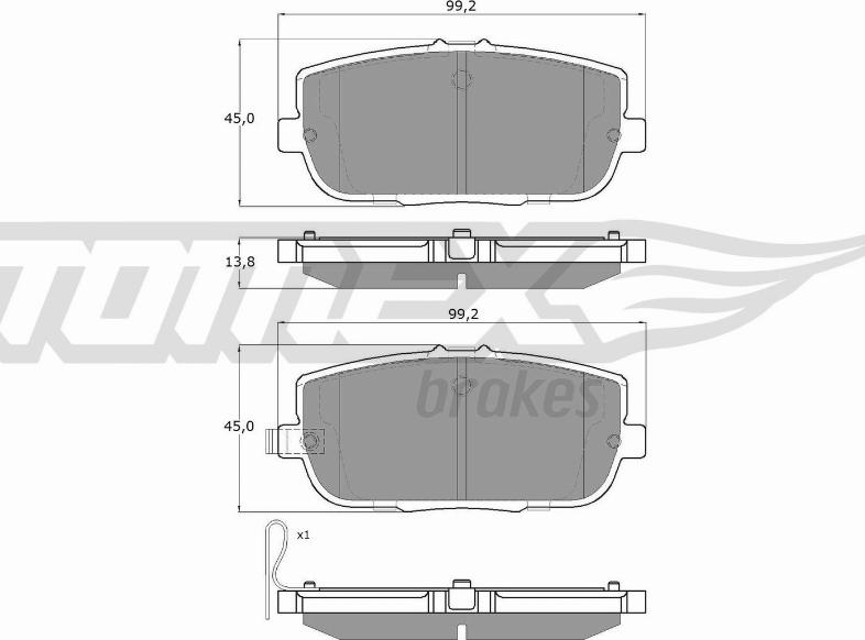 TOMEX brakes TX 19-03 - Гальмівні колодки, дискові гальма avtolavka.club