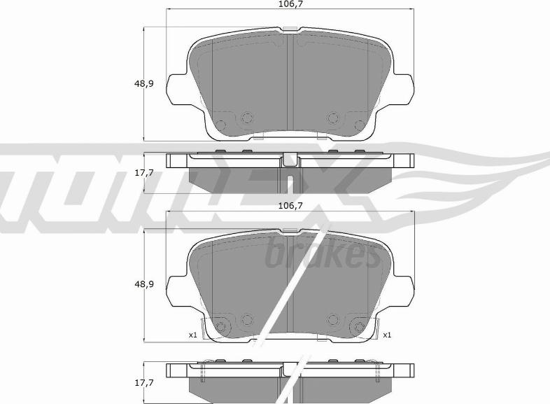 TOMEX brakes TX 19-12 - Гальмівні колодки, дискові гальма avtolavka.club