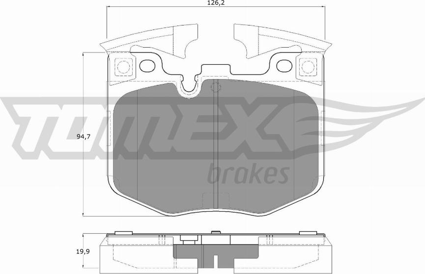 TOMEX brakes TX 19-86 - Гальмівні колодки, дискові гальма avtolavka.club