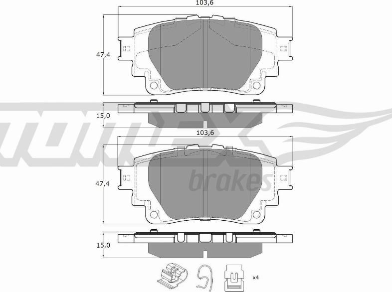 TOMEX brakes TX 19-81 - Гальмівні колодки, дискові гальма avtolavka.club