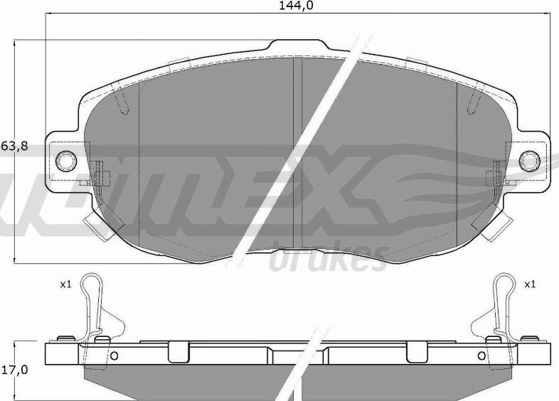 TOMEX brakes TX 19-34 - Гальмівні колодки, дискові гальма avtolavka.club