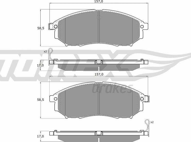 TOMEX brakes TX 19-27 - Гальмівні колодки, дискові гальма avtolavka.club