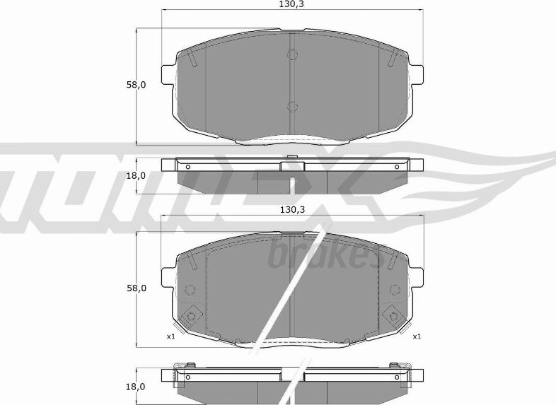 TOMEX brakes TX 14-991 - Гальмівні колодки, дискові гальма avtolavka.club