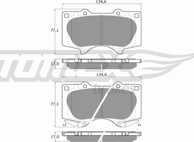 TOMEX brakes TX 14-96 - Гальмівні колодки, дискові гальма avtolavka.club