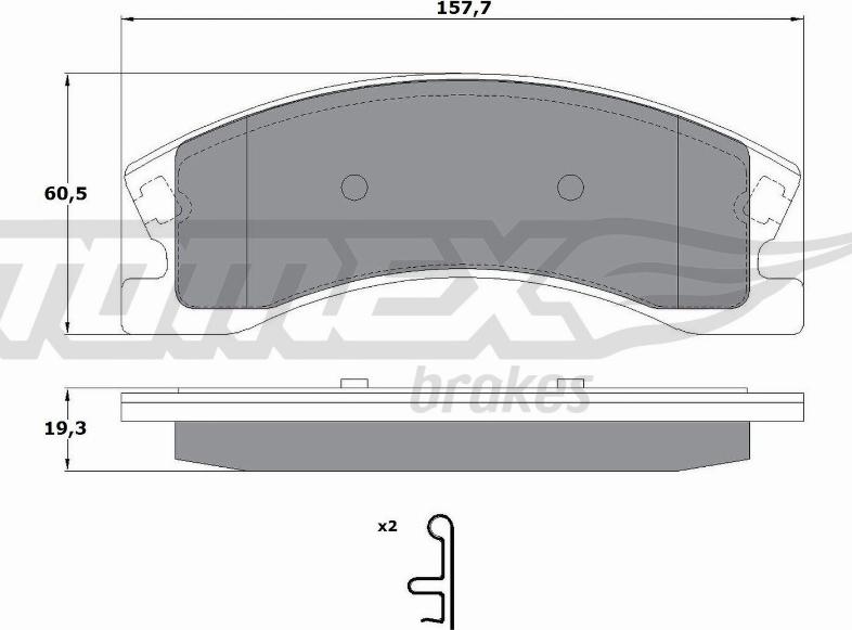 TOMEX brakes TX 14-91 - Гальмівні колодки, дискові гальма avtolavka.club