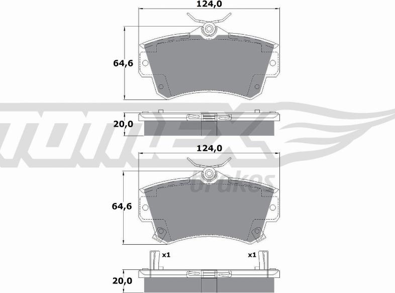 TOMEX brakes TX 14-97 - Гальмівні колодки, дискові гальма avtolavka.club