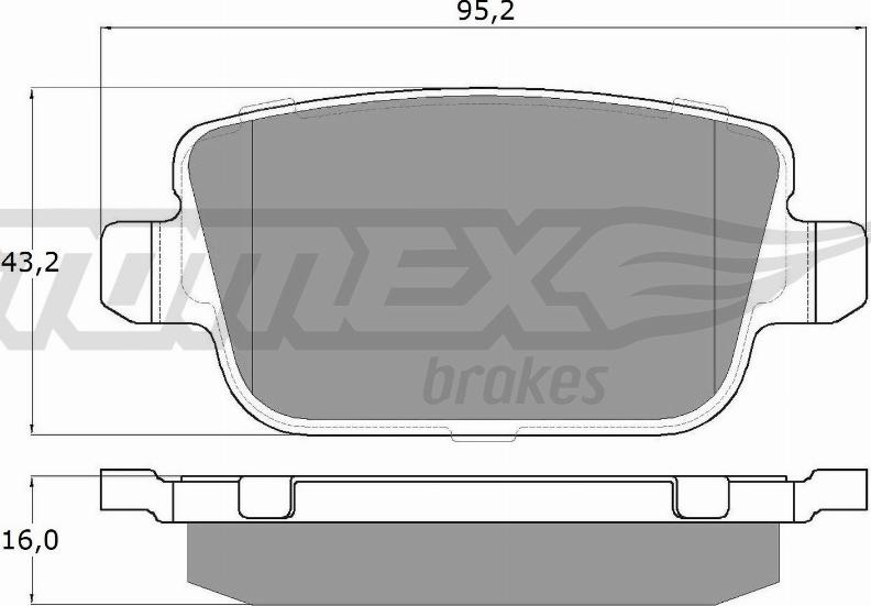 TOMEX brakes TX 14-48 - Гальмівні колодки, дискові гальма avtolavka.club