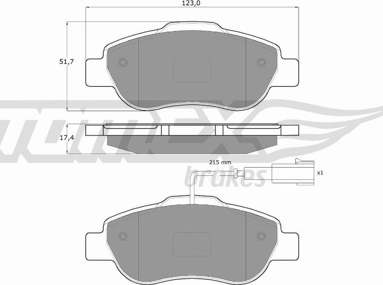 TOMEX brakes TX 14-42 - Гальмівні колодки, дискові гальма avtolavka.club