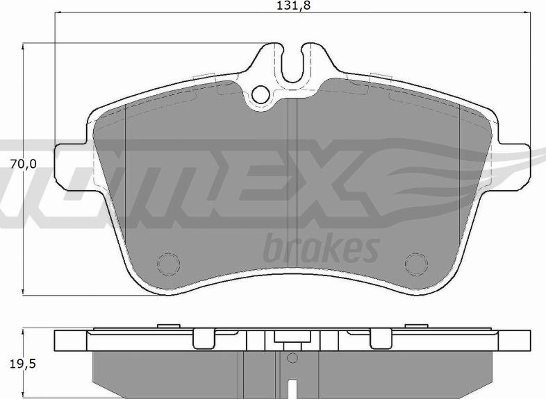 TOMEX brakes TX 14-55 - Гальмівні колодки, дискові гальма avtolavka.club