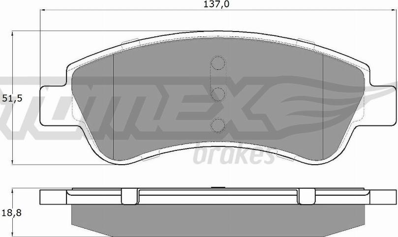 TOMEX brakes TX 14-64 - Гальмівні колодки, дискові гальма avtolavka.club