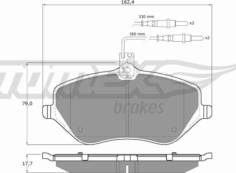 TOMEX brakes TX 14-68 - Гальмівні колодки, дискові гальма avtolavka.club