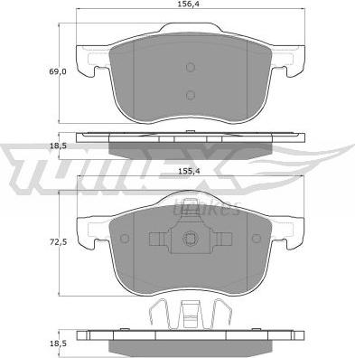 TOMEX brakes TX 14-04 - Гальмівні колодки, дискові гальма avtolavka.club