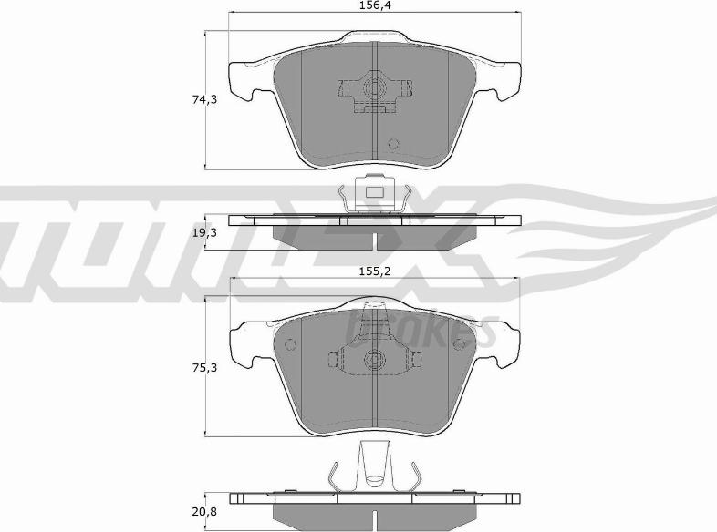 TOMEX brakes TX 14-06 - Гальмівні колодки, дискові гальма avtolavka.club