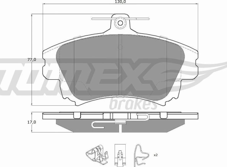 TOMEX brakes TX 14-03 - Гальмівні колодки, дискові гальма avtolavka.club