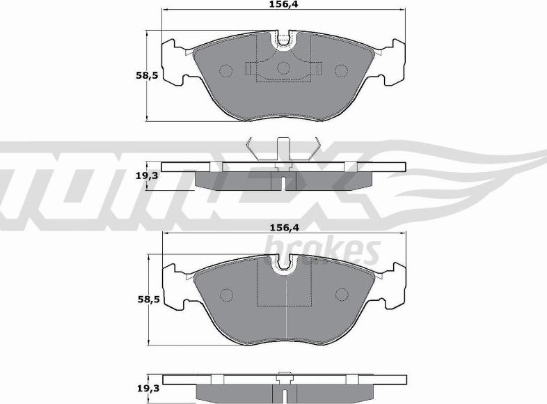 TOMEX brakes TX 14-02 - Гальмівні колодки, дискові гальма avtolavka.club