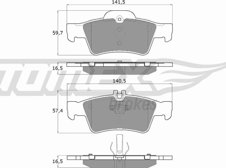 TOMEX brakes TX 14-30 - Гальмівні колодки, дискові гальма avtolavka.club