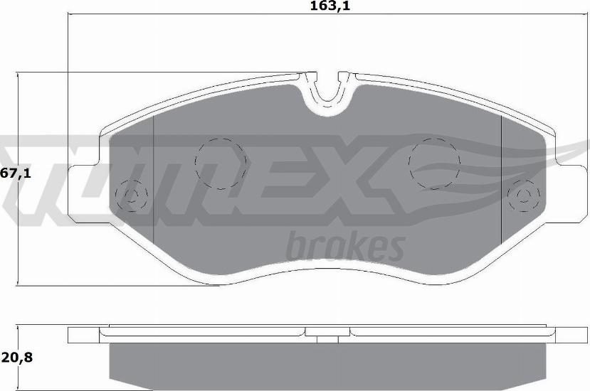 TOMEX brakes TX 14-25 - Гальмівні колодки, дискові гальма avtolavka.club