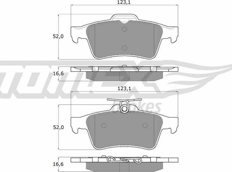 TOMEX brakes TX 14-28 - Гальмівні колодки, дискові гальма avtolavka.club