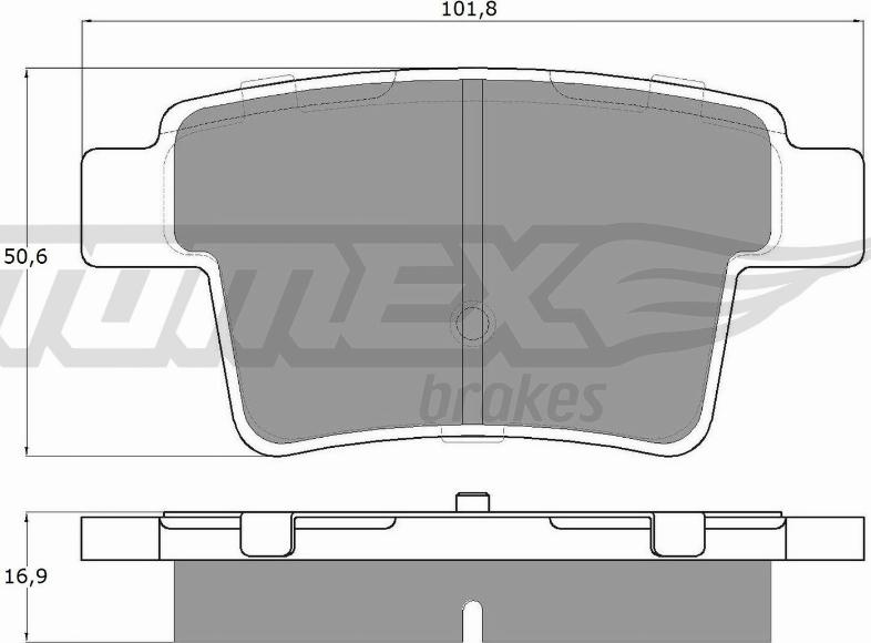 TOMEX brakes TX 14-74 - Гальмівні колодки, дискові гальма avtolavka.club