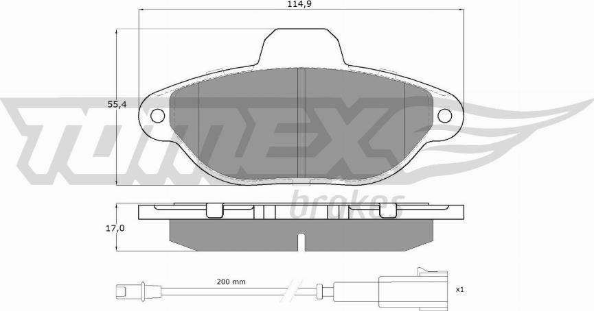 TOMEX brakes TX 15-96 - Гальмівні колодки, дискові гальма avtolavka.club