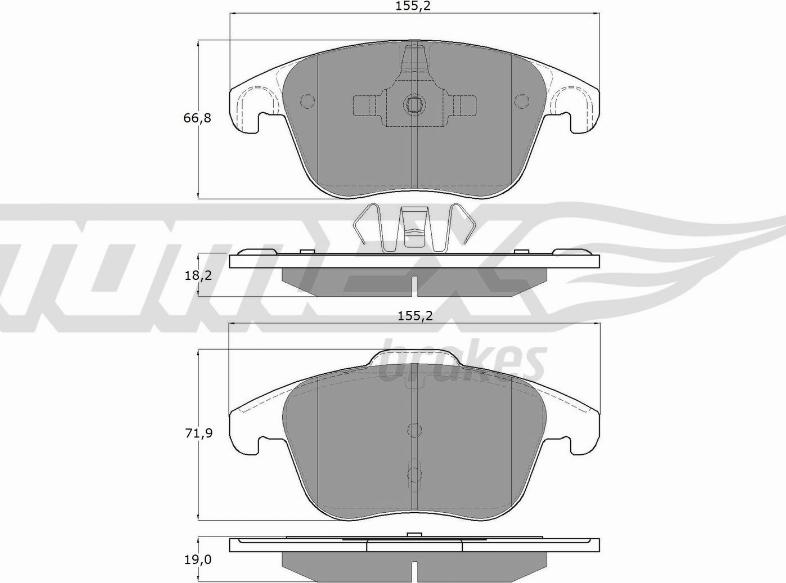 TOMEX brakes TX 15-93 - Гальмівні колодки, дискові гальма avtolavka.club