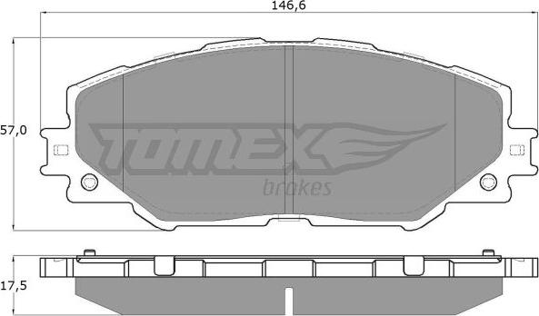 TOMEX brakes TX 15-41 - Гальмівні колодки, дискові гальма avtolavka.club