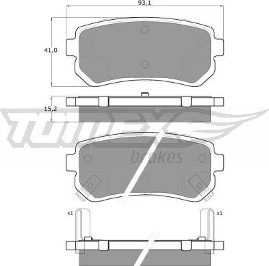 TOMEX brakes TX 15-66 - Гальмівні колодки, дискові гальма avtolavka.club