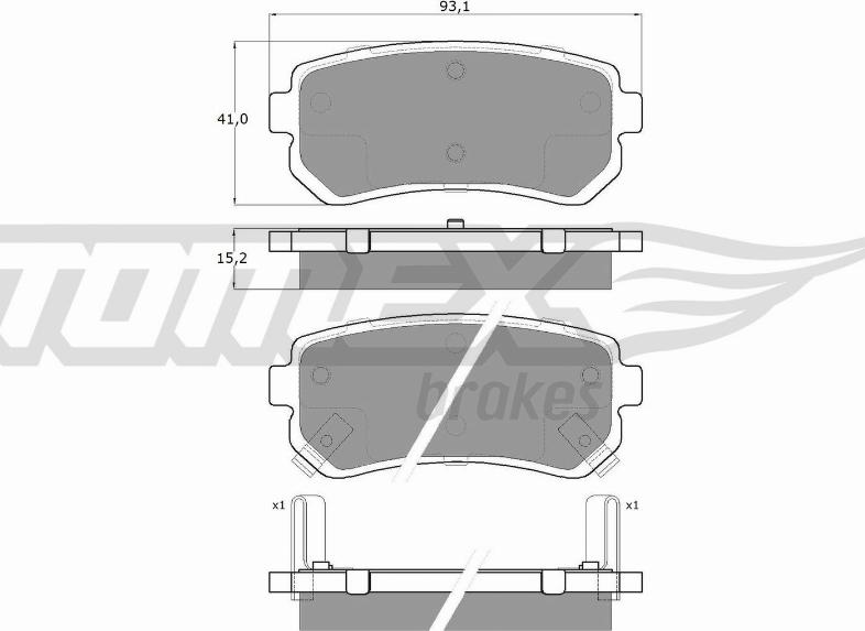 TOMEX brakes TX 15-66 - Гальмівні колодки, дискові гальма avtolavka.club