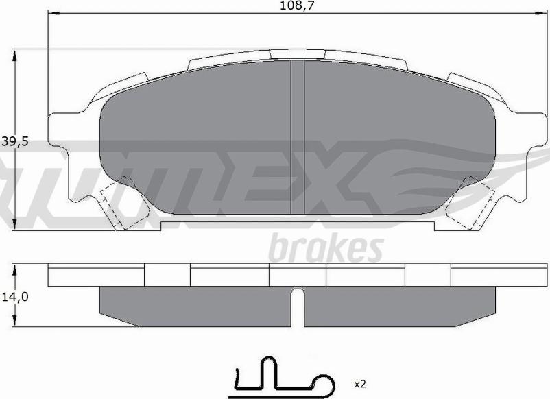 TOMEX brakes TX 15-60 - Гальмівні колодки, дискові гальма avtolavka.club