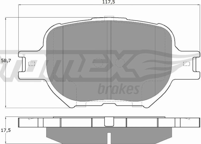 TOMEX brakes TX 15-62 - Гальмівні колодки, дискові гальма avtolavka.club