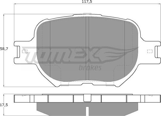 TOMEX brakes TX 15-62 - Гальмівні колодки, дискові гальма avtolavka.club