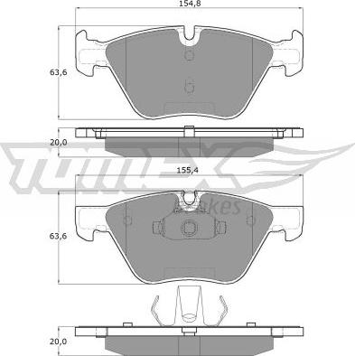 TOMEX brakes TX 15-09 - Гальмівні колодки, дискові гальма avtolavka.club