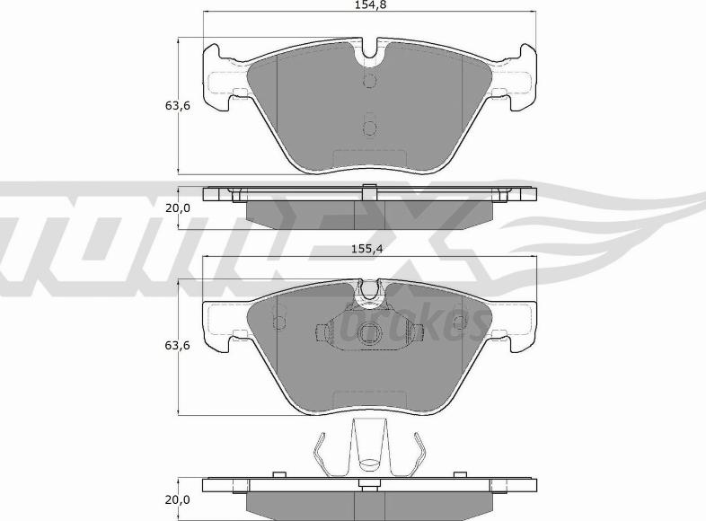 TOMEX brakes TX 15-09 - Гальмівні колодки, дискові гальма avtolavka.club