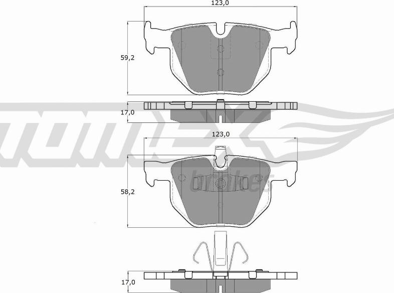 TOMEX brakes TX 15-14 - Гальмівні колодки, дискові гальма avtolavka.club