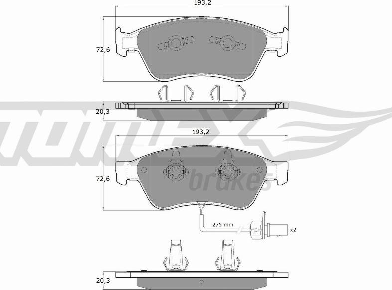 TOMEX brakes TX 15-10 - Гальмівні колодки, дискові гальма avtolavka.club