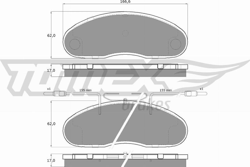 TOMEX brakes TX 15-18 - Гальмівні колодки, дискові гальма avtolavka.club