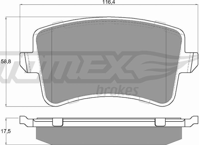 TOMEX brakes TX 15-81 - Гальмівні колодки, дискові гальма avtolavka.club