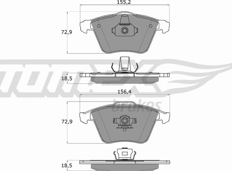 TOMEX brakes TX 15-26 - Гальмівні колодки, дискові гальма avtolavka.club