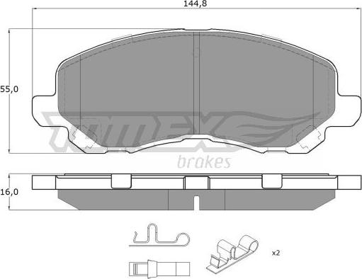 TOMEX brakes TX 15-27 - Гальмівні колодки, дискові гальма avtolavka.club