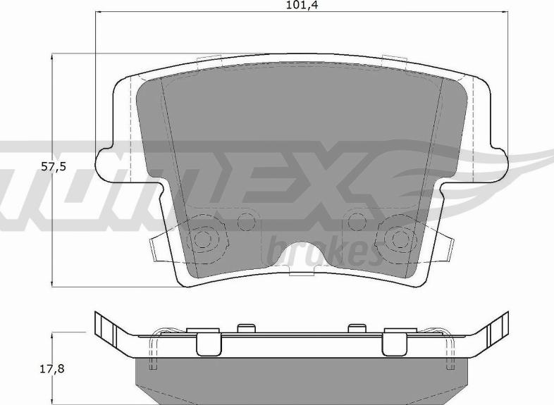 TOMEX brakes TX 15-72 - Гальмівні колодки, дискові гальма avtolavka.club