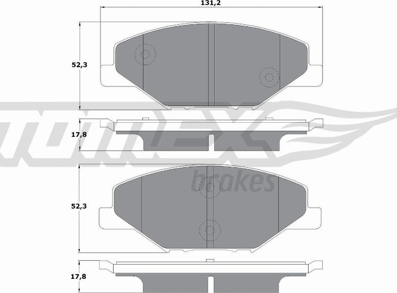 TOMEX brakes TX 16-98 - Гальмівні колодки, дискові гальма avtolavka.club