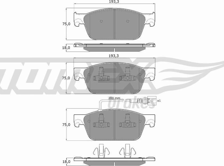 TOMEX brakes TX 16-46 - Гальмівні колодки, дискові гальма avtolavka.club