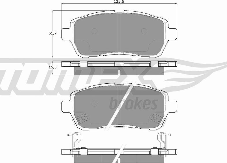 TOMEX brakes TX 16-47 - Гальмівні колодки, дискові гальма avtolavka.club