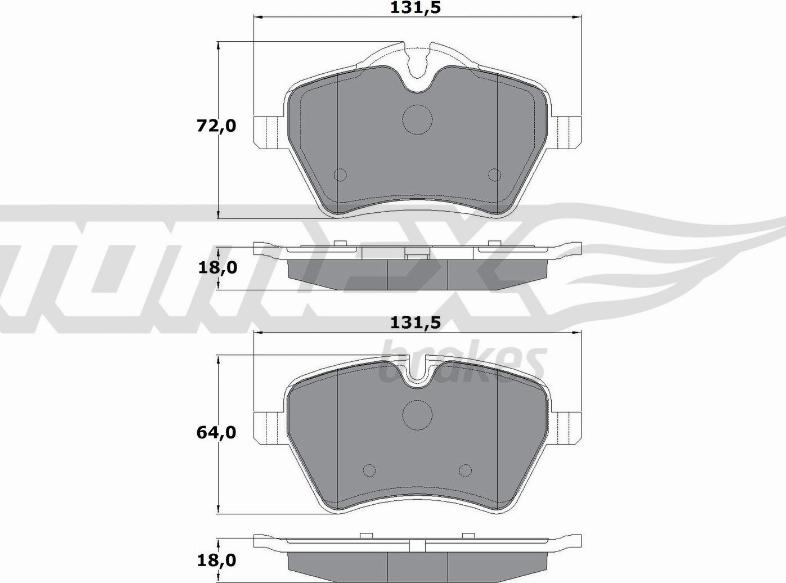 TOMEX brakes TX 16-04 - Гальмівні колодки, дискові гальма avtolavka.club