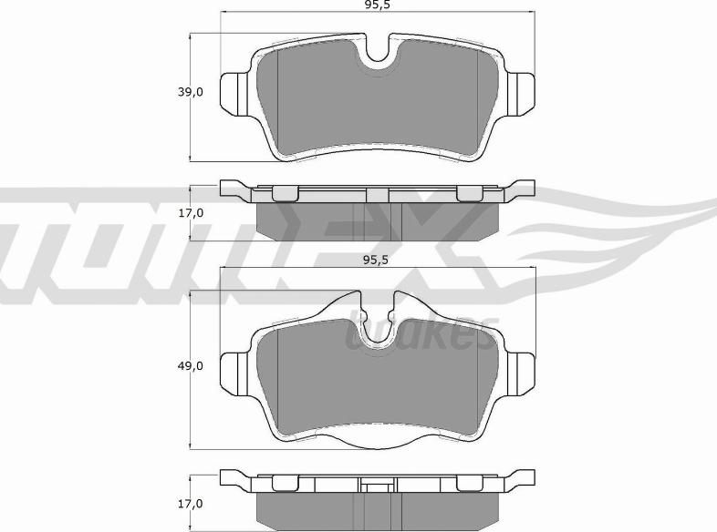 TOMEX brakes TX 16-05 - Гальмівні колодки, дискові гальма avtolavka.club