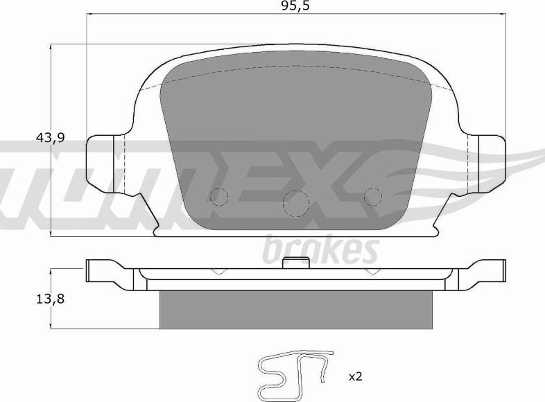 TOMEX brakes TX 16-06 - Гальмівні колодки, дискові гальма avtolavka.club