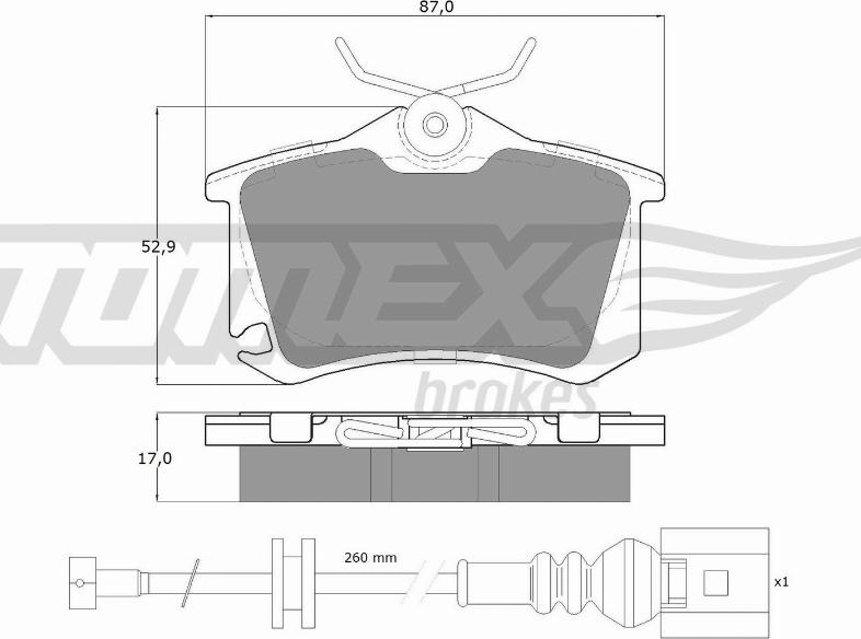 TOMEX brakes TX 16-15 - Гальмівні колодки, дискові гальма avtolavka.club