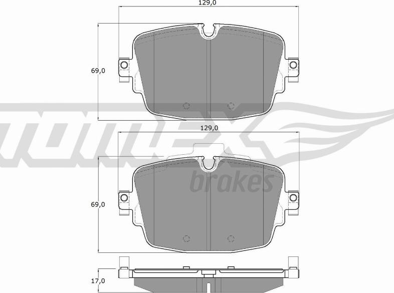 TOMEX brakes TX 16-13 - Гальмівні колодки, дискові гальма avtolavka.club